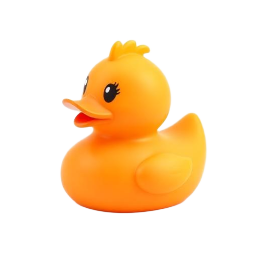 Orange rubber duck